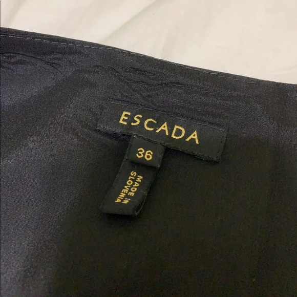 ESCADA Women’s Solid Black A Line Dress 36 - Picture 2 of 7